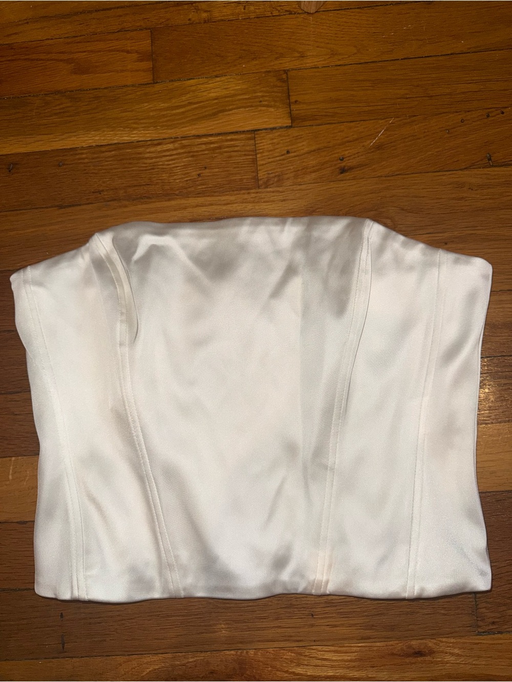 Aritzia Ten White Strapless Corset Top